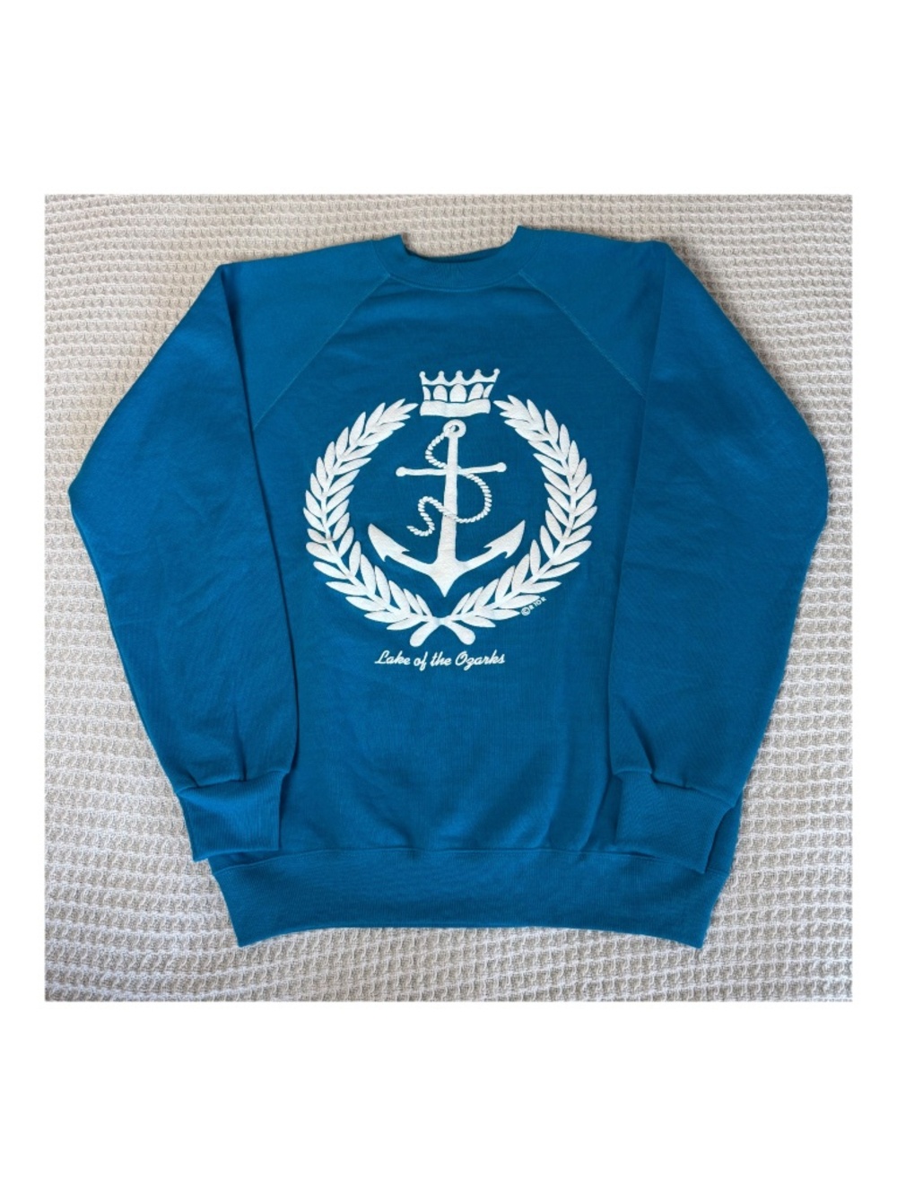 NEW Vintage Hanes Sweatshirt Mens Unisex Medium Lake of the Ozarks Puff Paint
